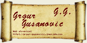 Grgur Gušanović vizit kartica